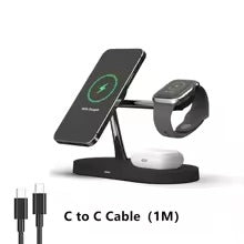 Soporte De Cargador Inalámbrico 3 En 1 Para Iphone 12 13 14 15 16 Estación De Carga Rápida Para Apple Watch 10 9 8 7 6 5 4 Airpods 2 3 Pro