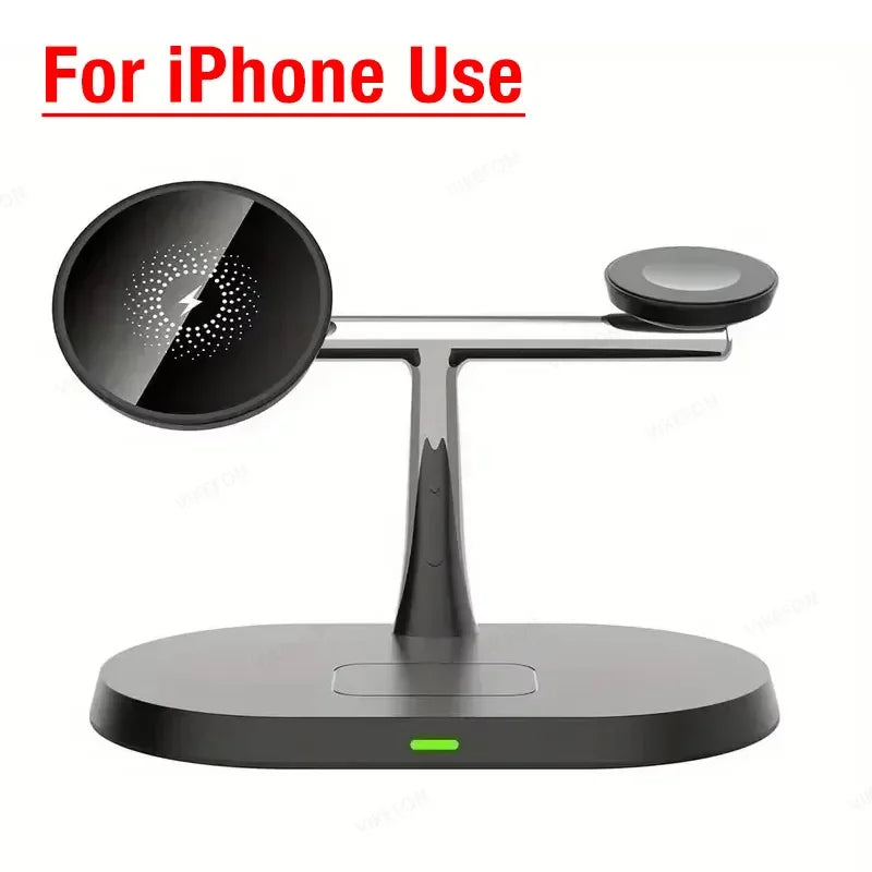 Cargador Inalámbrico De Teléfono Magnético 3 En 1, Base De Carga Rápida Para Magsafe Iphone 16 15 14 13 12 Samsung Apple/Galaxy Watch