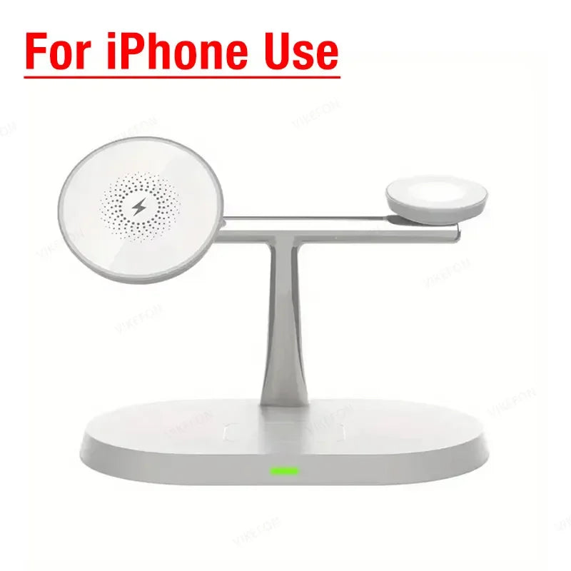 Cargador Inalámbrico De Teléfono Magnético 3 En 1, Base De Carga Rápida Para Magsafe Iphone 16 15 14 13 12 Samsung Apple/Galaxy Watch
