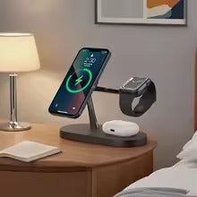 Soporte De Cargador Inalámbrico 3 En 1 Para Iphone 12 13 14 15 16 Estación De Carga Rápida Para Apple Watch 10 9 8 7 6 5 4 Airpods 2 3 Pro
