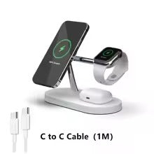 Soporte De Cargador Inalámbrico 3 En 1 Para Iphone 12 13 14 15 16 Estación De Carga Rápida Para Apple Watch 10 9 8 7 6 5 4 Airpods 2 3 Pro